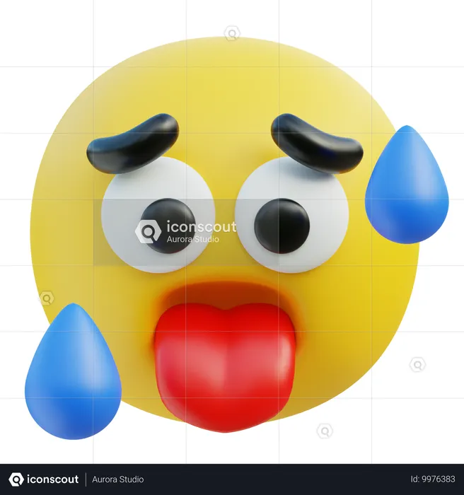 Heißes Emoji Emoji 3D Icon