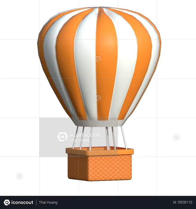 Heißluftballon  3D Illustration