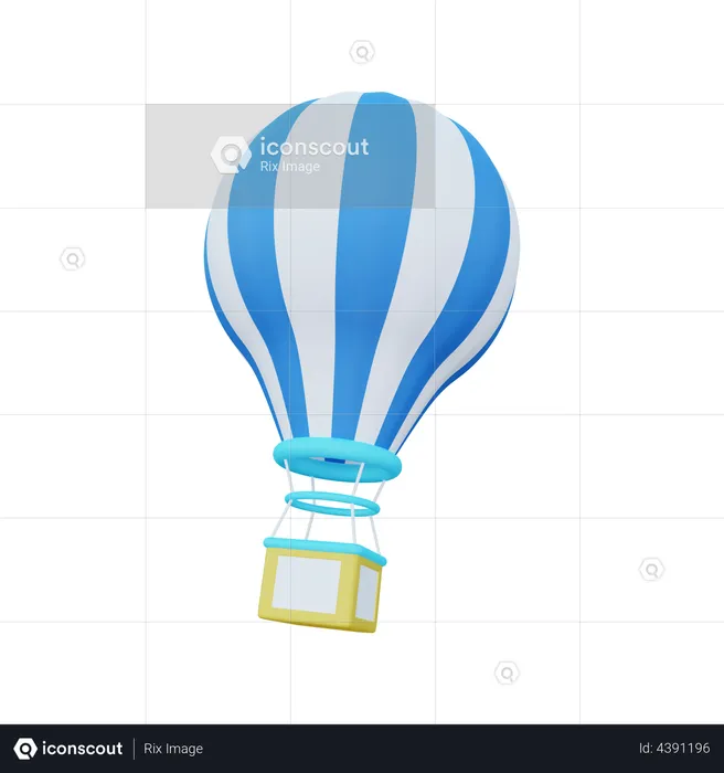 Heißluftballon  3D Illustration