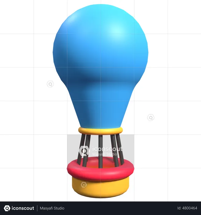 Heißluftballon  3D Illustration