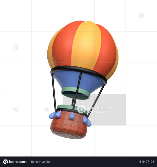 Heißluftballon  3D Icon