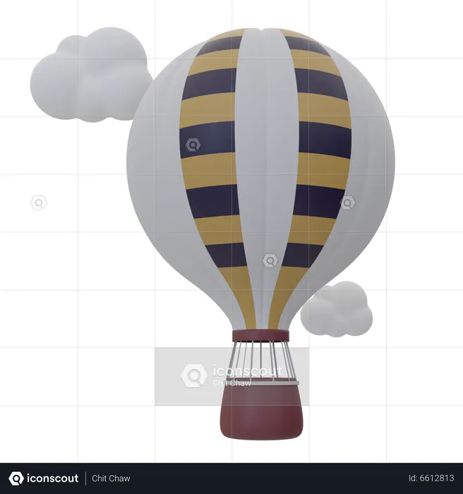 Heißluftballon  3D Icon
