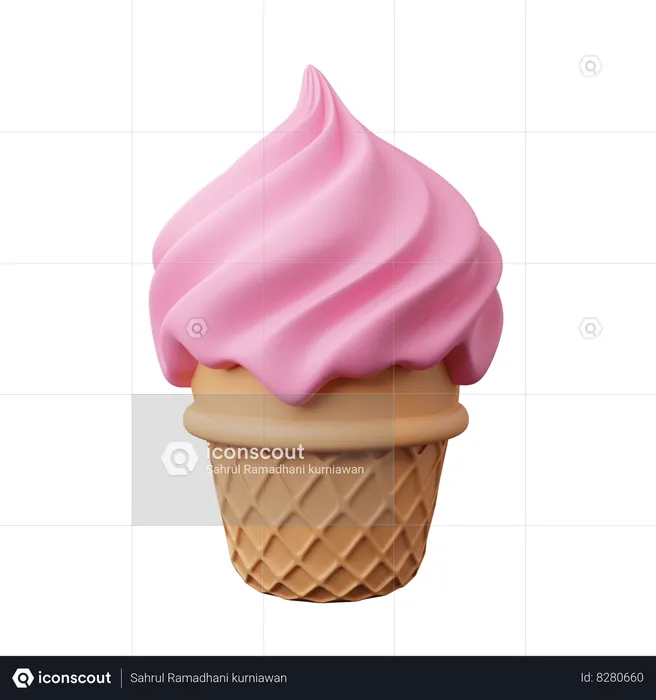 Helado  3D Icon