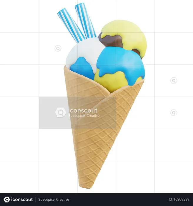 Helado  3D Icon