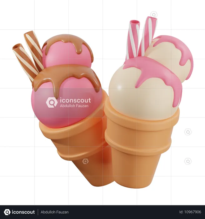 Helado  3D Icon