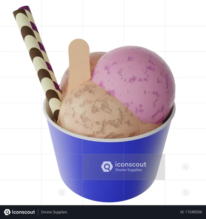 Helado  3D Icon