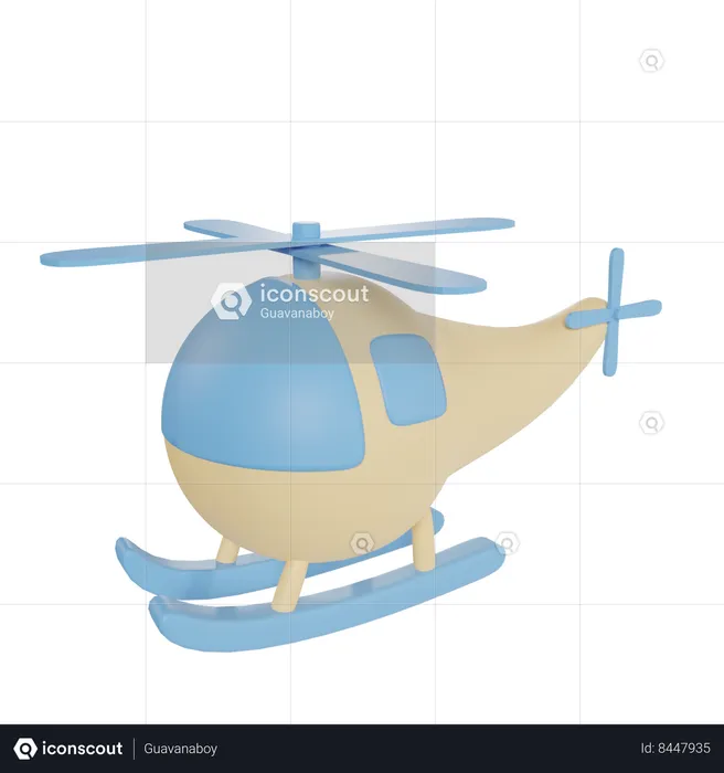 Helicopter  3D Icon