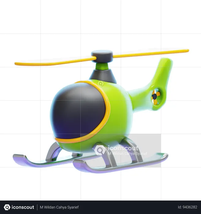HELICOPTER  3D Icon