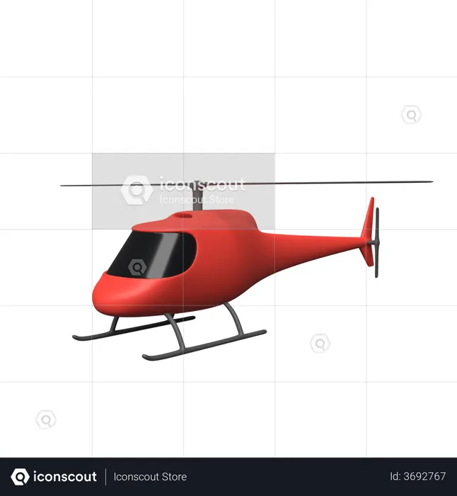 Helicopter  3D Illustration