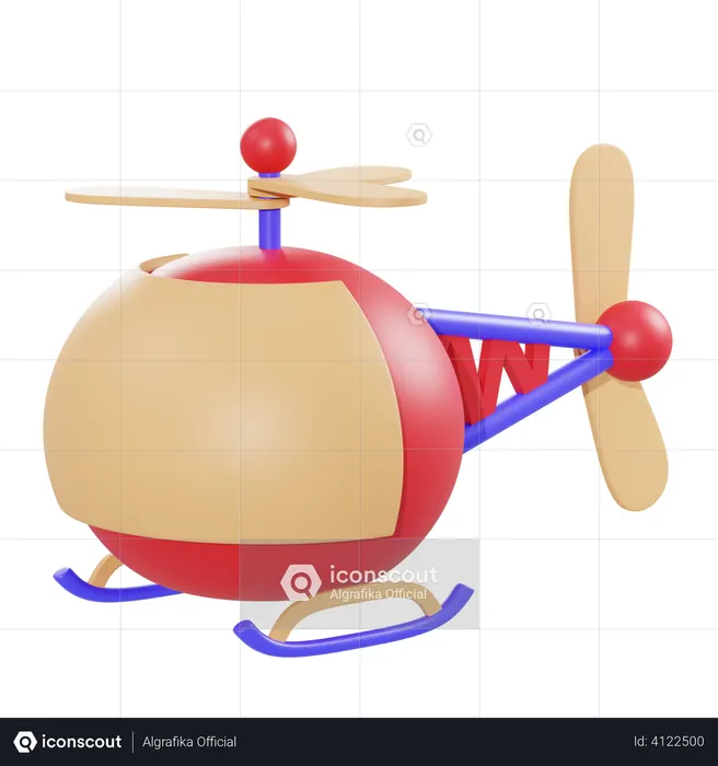 Helicopter  3D Illustration