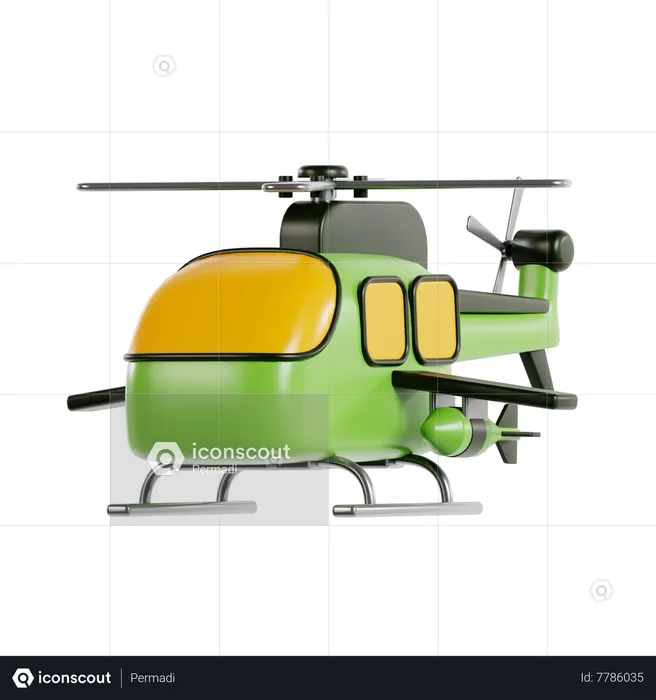 Helicopter  3D Icon