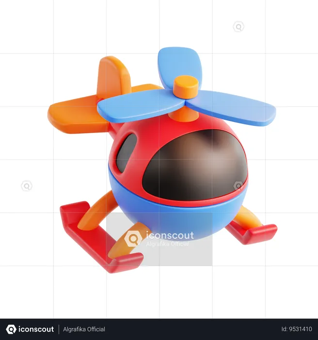 Helicopter Toy  3D Icon