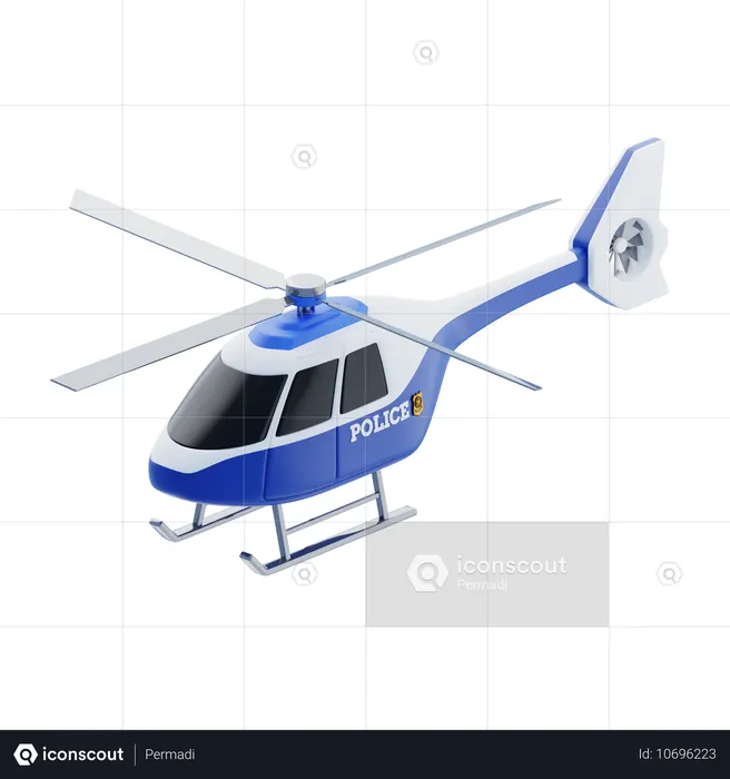 Hélicoptère de police  3D Icon