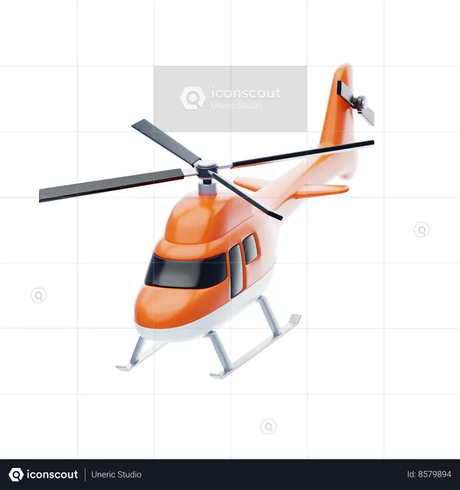 Helicóptero  3D Icon