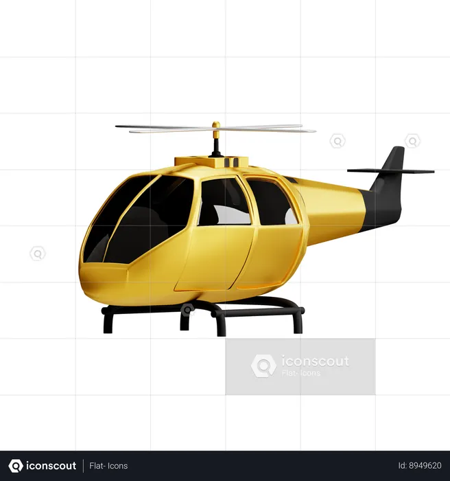 Helicóptero  3D Icon