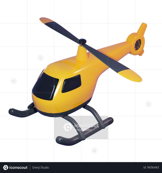 Helicóptero  3D Icon