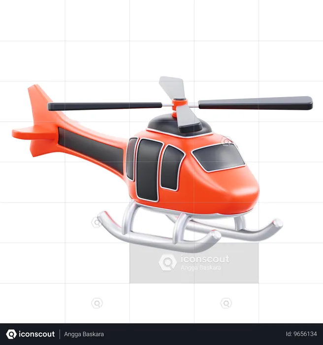 Helicóptero  3D Icon