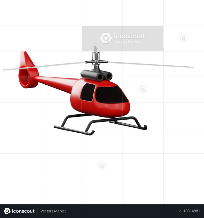 Helicóptero  3D Icon