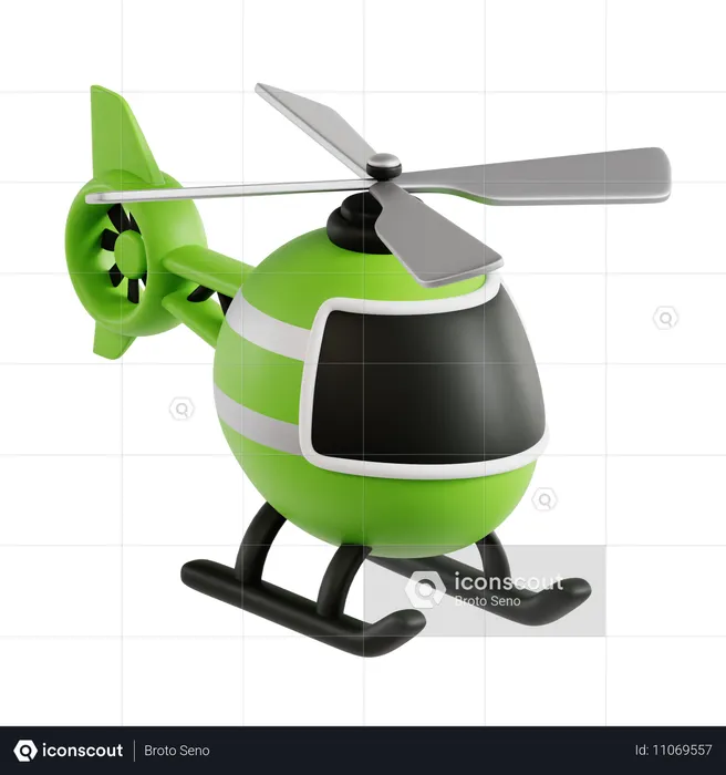 Helicóptero  3D Icon