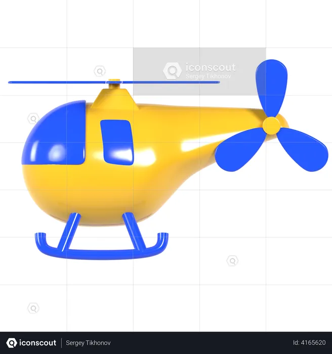 Helicóptero  3D Illustration