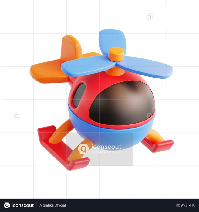 Brinquedo de helicóptero  3D Icon