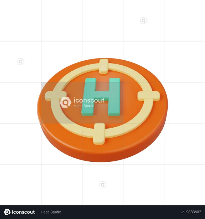 Helipad  3D Icon