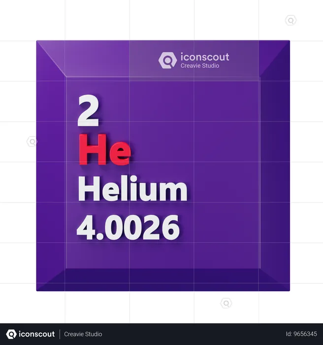 Helium  3D Icon