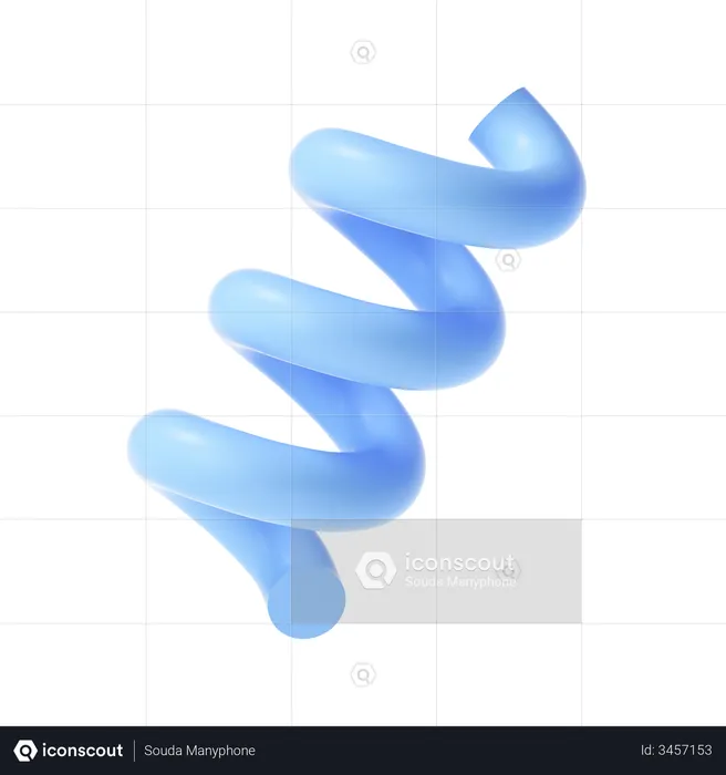 Helix-Form  3D Illustration