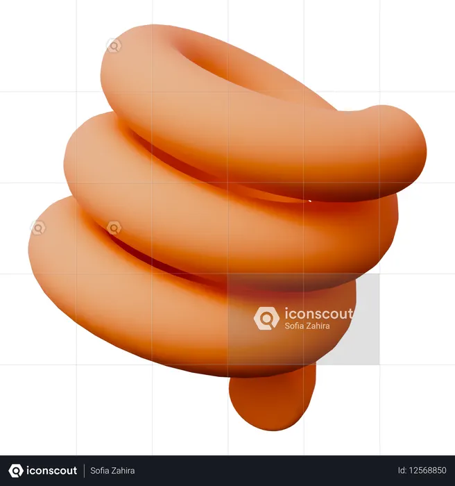 らせん形状  3D Icon