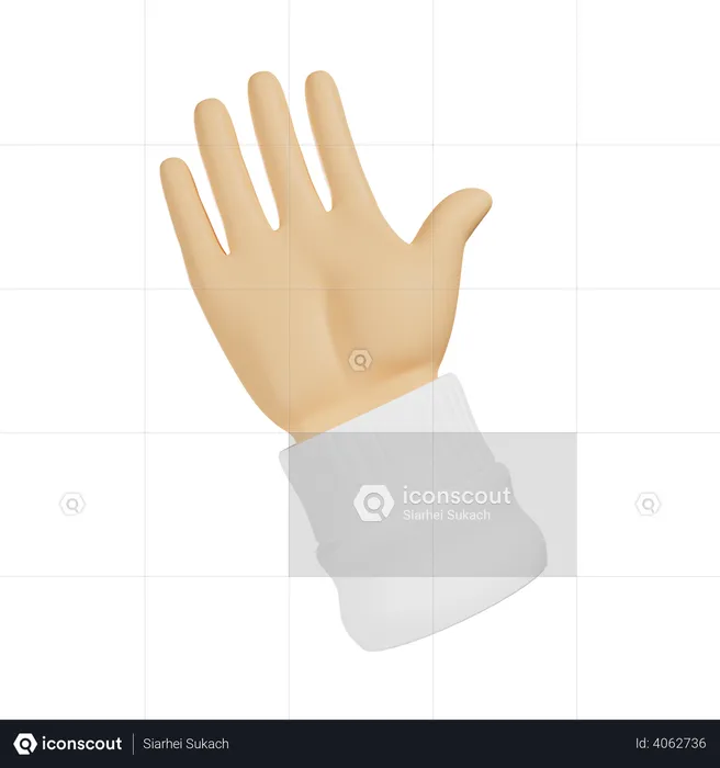 Hello hand gesture  3D Illustration