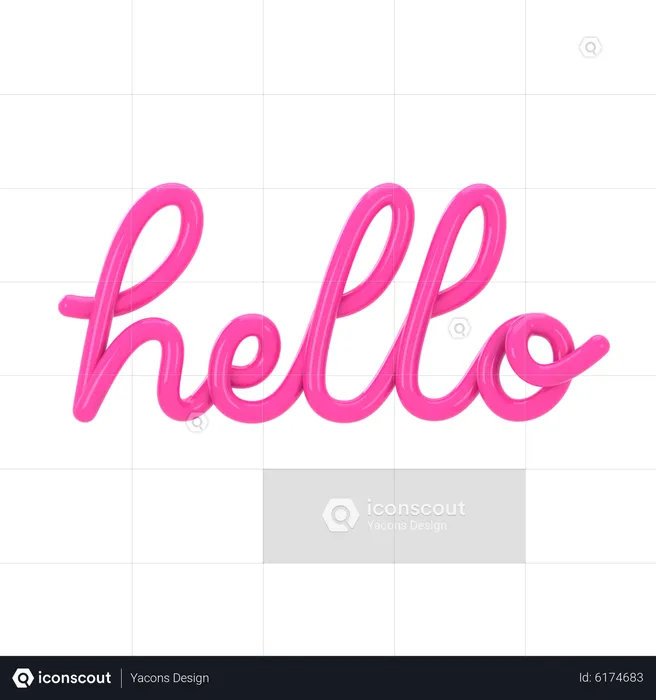 Hello Letter  3D Icon