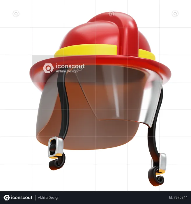 Helmet Fire Fighter  3D Icon