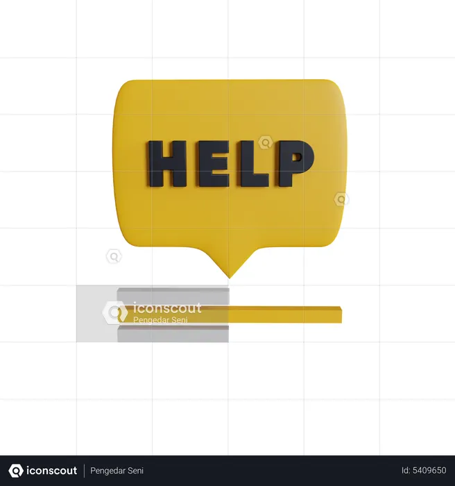 Help Chat  3D Icon