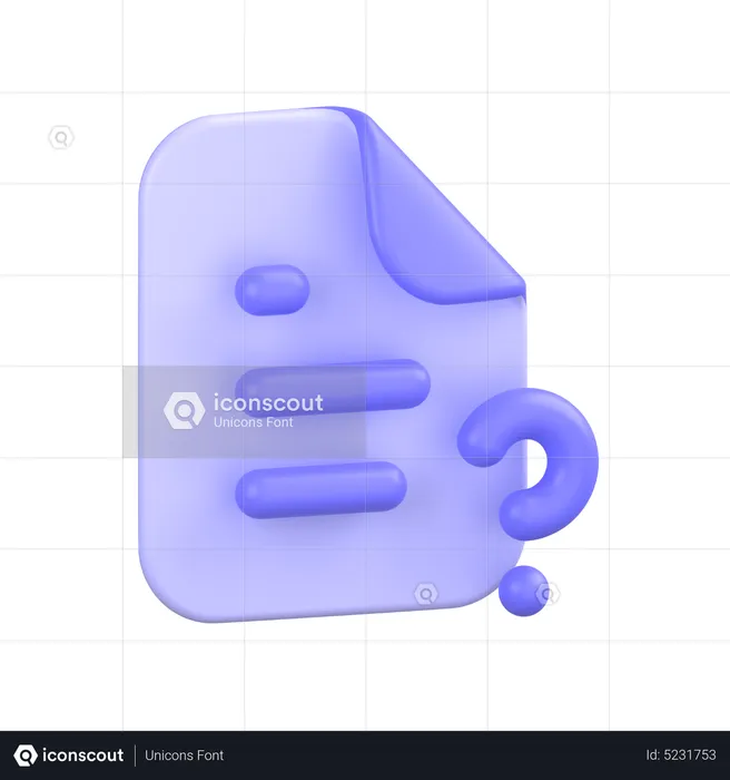 Help File  3D Icon