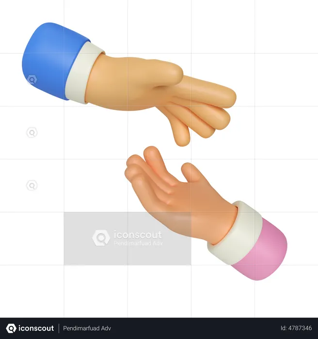 Help Hand Gesture  3D Illustration