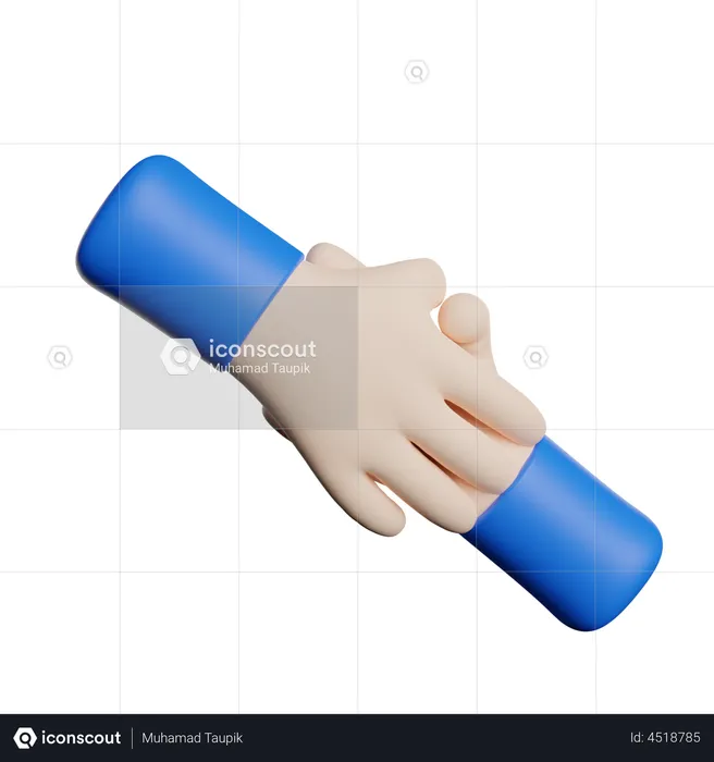 Helping Hand Gesture  3D Illustration