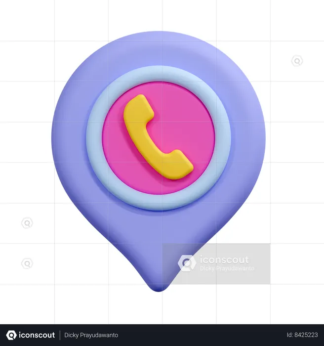 Helpline Location  3D Icon