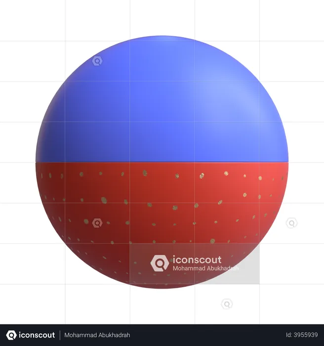 Sphère semi-ombragée  3D Illustration