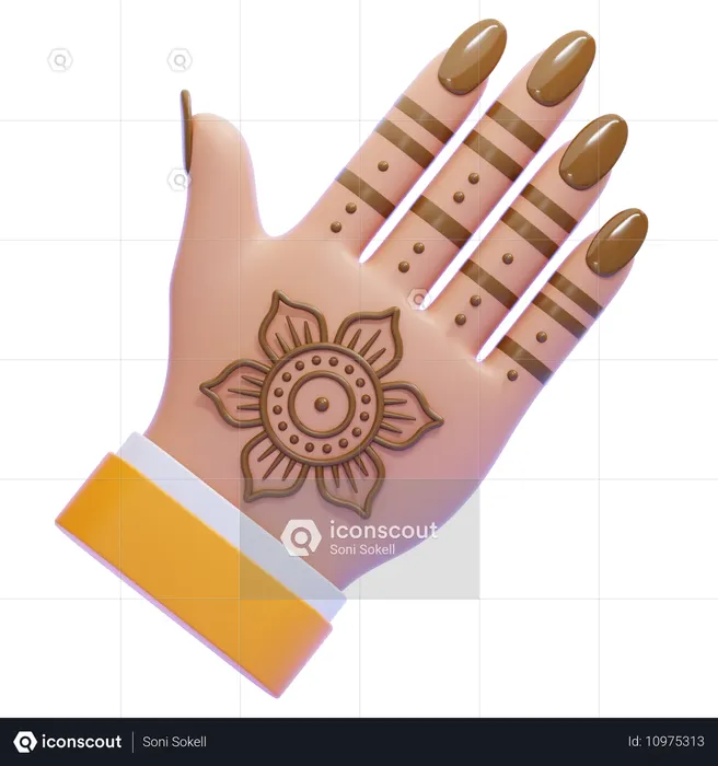 Henna  3D Icon