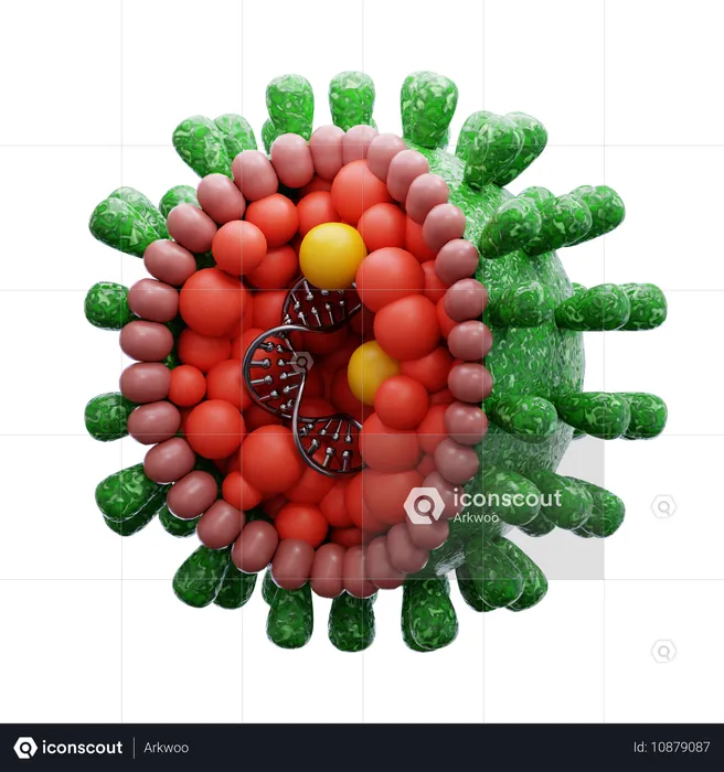 Hepatitis-Virus  3D Icon