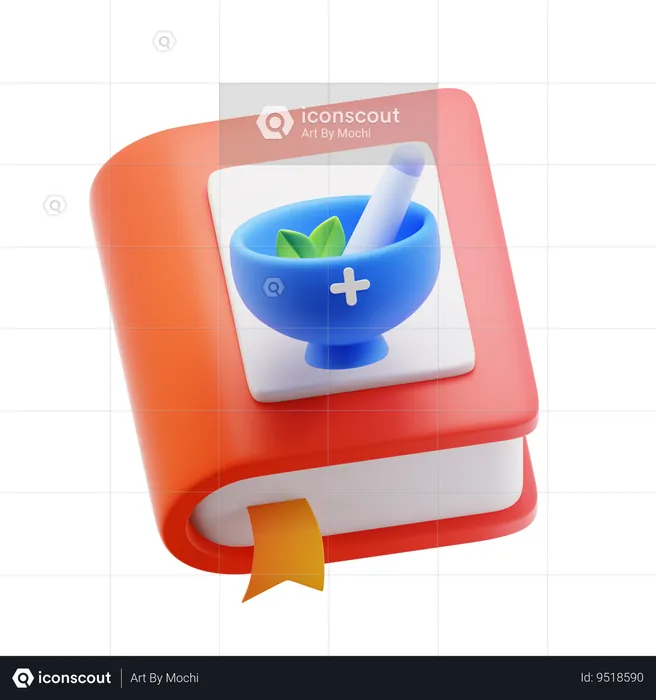 Herbal recipe book  3D Icon