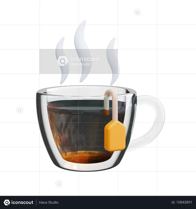 초본 차  3D Icon