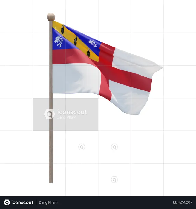 Mastro de bandeira herm Flag 3D Flag