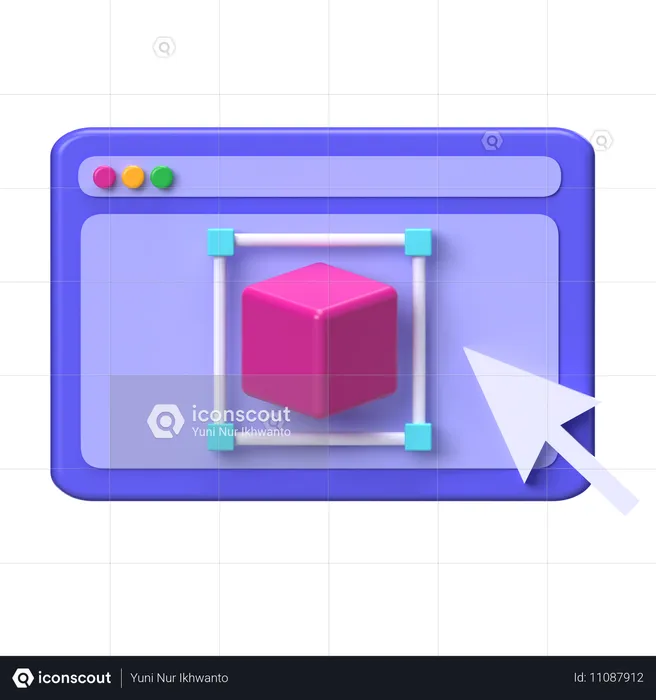 Herramienta cubo  3D Icon