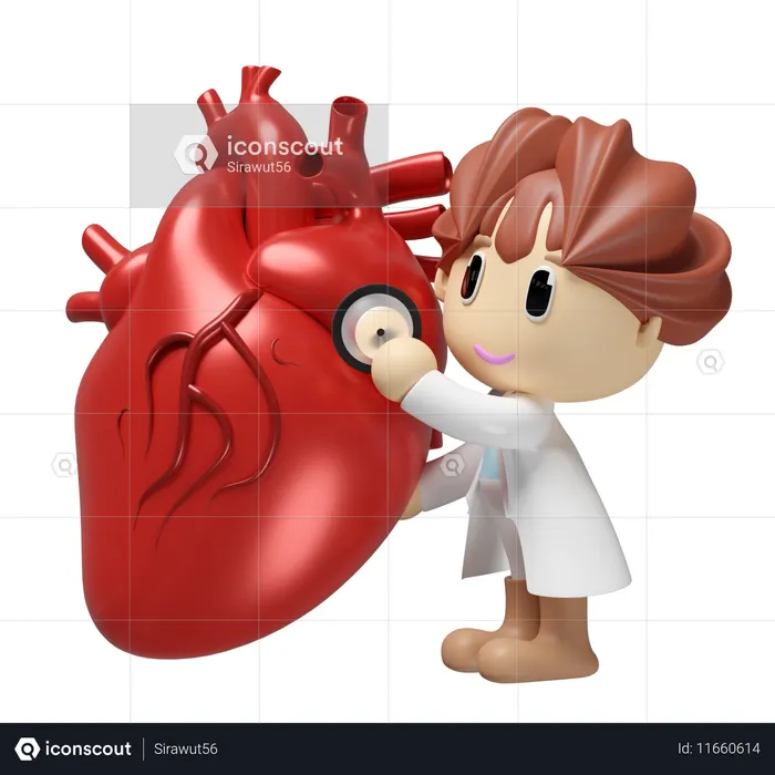 Herzuntersuchung  3D Icon
