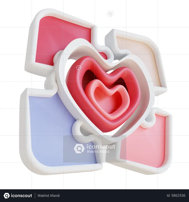 Herzpuzzle  3D Icon