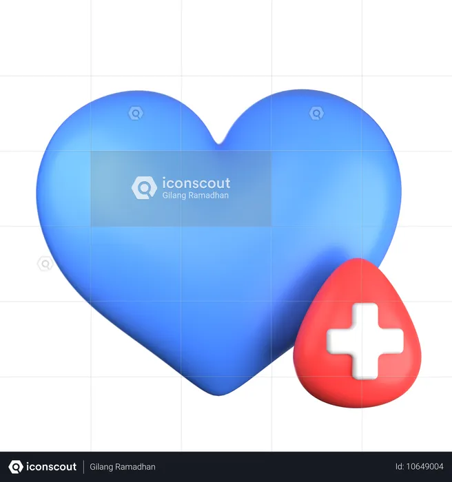 Herzsymbol Gesundheit  3D Icon