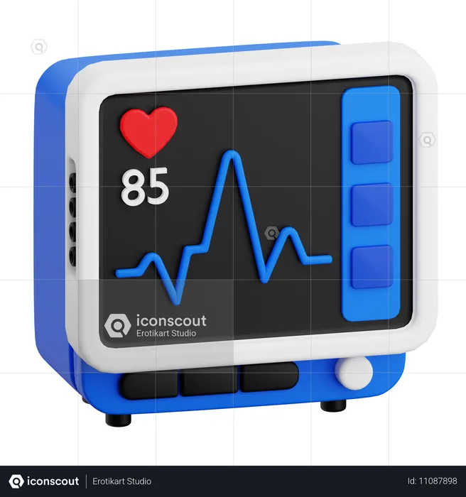 Herzfrequenz-Messgerät  3D Icon