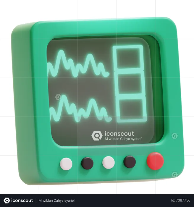 Herzfrequenz-Messgerät  3D Icon