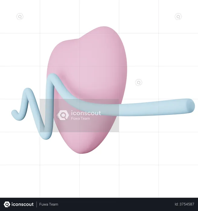 Herzschlag  3D Illustration